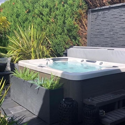 Garden 5 chỗ ngồi sang trọng Bồn tắm spa massage tự động ngoài trời Bồn tắm nước nóng ngoài trời
