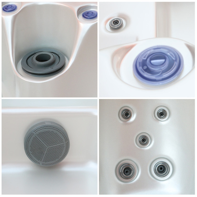 American Aristech Acrylic 5 người massage bồn tắm nước nóng với điều khiển Balboa và ánh sáng dưới nước sôi động