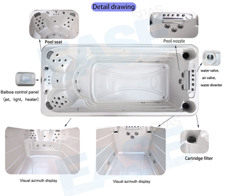 Endless Turbine Swim Spa Cho Jacuzzi 27PCS Tổng số máy bay phản lực