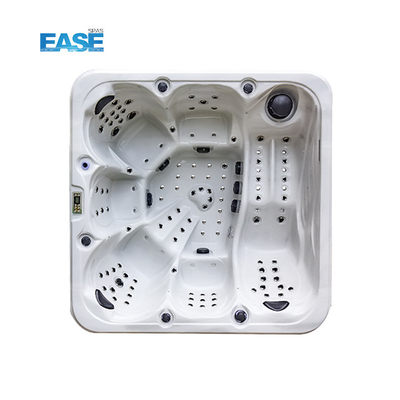 Bồn tắm nước nóng Spa Massage trắng ngoài trời 124Pcs tổng số máy bay phản lực 1 ghế dài