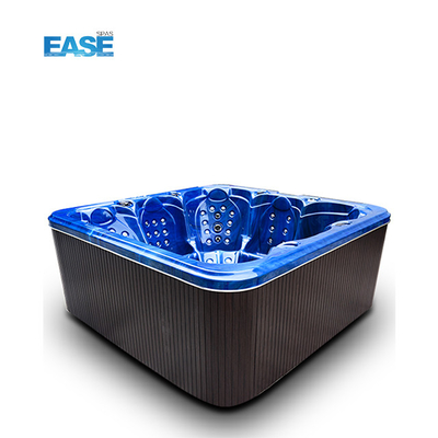 Bồn tắm nước nóng Spa Massage trắng ngoài trời 124Pcs tổng số máy bay phản lực 1 ghế dài