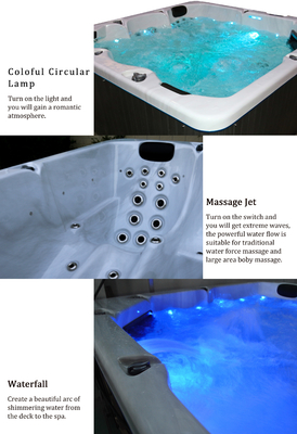 3 chỗ ngồi 2 phòng chờ spa massage bồn tắm nước nóng 1800L dung lượng nước