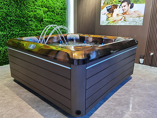 5 người ẩm ướt bồn tắm nước nóng bền bỉ ngoài trời sinh sống Hydro massage spa bồn tắm với máy bay phản lực mạnh mẽ