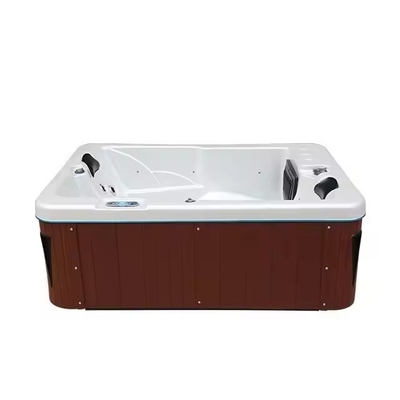 Bể tắm nước nóng vườn với 2 phòng chờ cho gia đình Bể tắm Massage Spa ngoài trời Bể tắm tự đứng với đèn LED