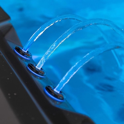 Spa bồn tắm nước nóng ngoài Acrylic Spa tùy chỉnh Jacuzzi Outdoor Spa 6 người Massage Spa Bồn tắm nước nóng với đèn LED