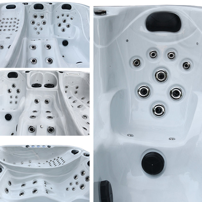 Bồn tắm nước nóng vườn sang trọng cho 4 người Người lớn Acrylic spa Bồn tắm nước nóng với chức năng massage cho ngoài trời