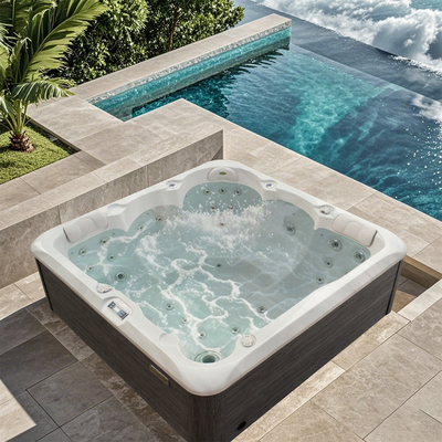 Acrylic 5 người ngoài trời bơi spa bể bơi vườn mát xa thư giãn bồn tắm nước nóng