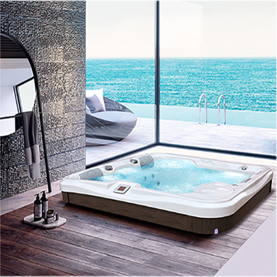 Acrylic giảm áp suất bồn tắm Whirlpool bồn tắm spa với đèn LED