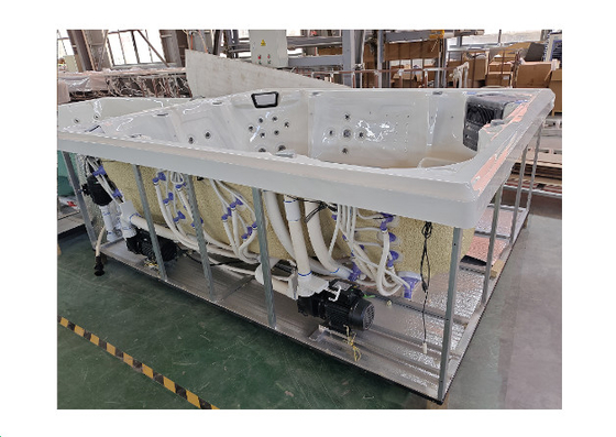 Ergonomic 8 người ngồi ngoài trời Aquarium Whirlpool với vỏ sóng đại dương