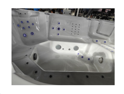 Ocean Wave Đẹp trắng Acrylic hình chữ nhật bồn tắm ngoài trời bồn tắm SPA