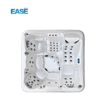 Thang nước nóng hình chữ nhật cao cấp cho 3 người với máy phát ozone acrylic Aristech và đèn dưới nước