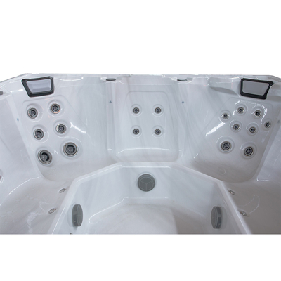 8 người 600 gallon dung lượng hình chữ nhật Acrylic bồn tắm nước nóng với 73 máy bay phản lực và 16 máy bay phản lực