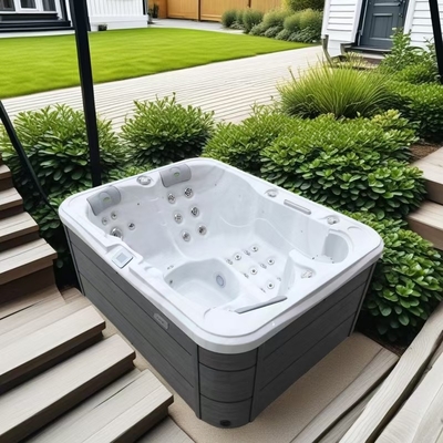 Gia đình Thời gian giải trí ngoài trời Jacuzzi Spa bồn tắm nước nóng với chức năng nước trị liệu mát xa nóng