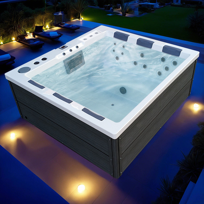 6 người Hệ thống mát xa nước hiện đại Bồn tắm nước nóng SPA Bể bơi ngoài trời Bồn tắm nước nóng