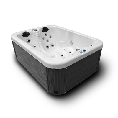 Bồn tắm nước nóng acrylic 2 người Bồn tắm nước nóng mát-xa trong vườn Bồn tắm spa có đèn Led