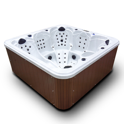 Sang trọng Acrylic Bồn tắm massage xoáy nước lớn Bồn tắm nước nóng Spa ngoài trời