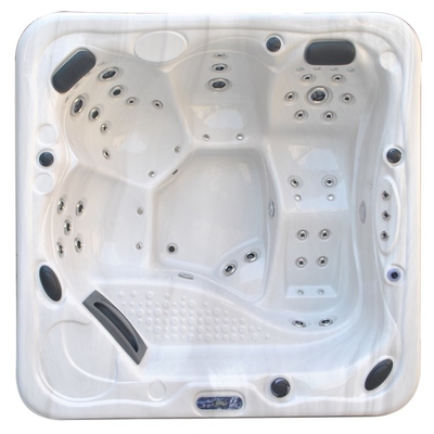 Biệt thự cho 6 người Bồn tắm massage Bồn tắm nước nóng Acrylic Spa với máy xông hơi