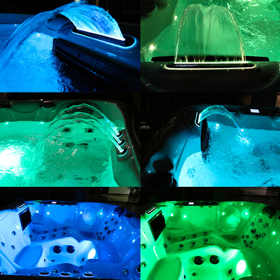 Sang trọng Acrylic Bồn tắm massage xoáy nước lớn Bồn tắm nước nóng Spa ngoài trời