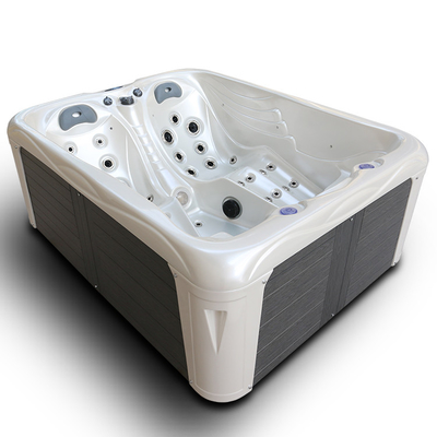Bồn tắm nước nóng âm trần trong nhà và spa ngoài trời với đèn LED