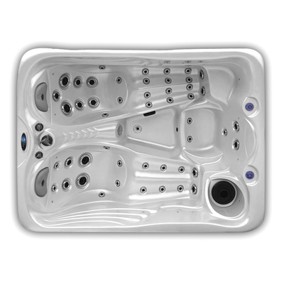 Bồn tắm nước nóng âm trần trong nhà và spa ngoài trời với đèn LED