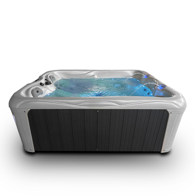 Bồn tắm nước nóng âm trần trong nhà và spa ngoài trời với đèn LED