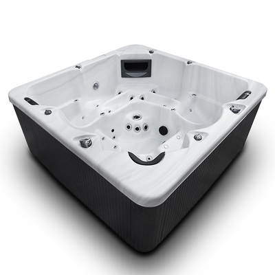 5 người Kích thước lớn Bồn tắm massage thủy lực Acrylic Bồn tắm nước nóng Spa với vòi phun bọt khí