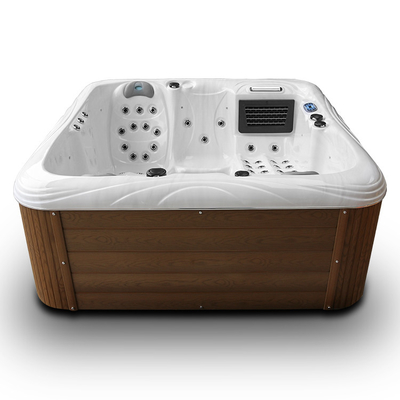Jacuzzi ngoài trời Acrylic Massage Spa bồn tắm cho 4 người để thư giãn hydrotherapy