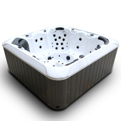 6 chỗ ngồi Gia đình Pearl White Whirlpool Spa Bồn tắm Bồn tắm nước nóng ngoài trời