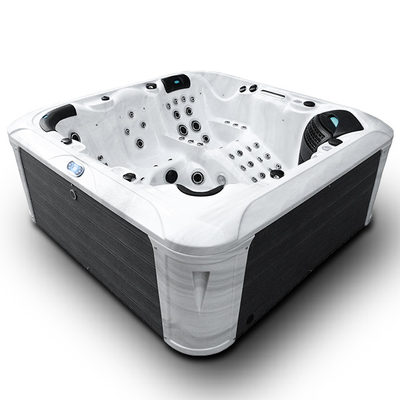 6 chỗ ngồi Gia đình Pearl White Whirlpool Spa Bồn tắm Bồn tắm nước nóng ngoài trời