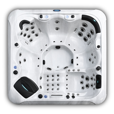 6 chỗ ngồi Gia đình Pearl White Whirlpool Spa Bồn tắm Bồn tắm nước nóng ngoài trời