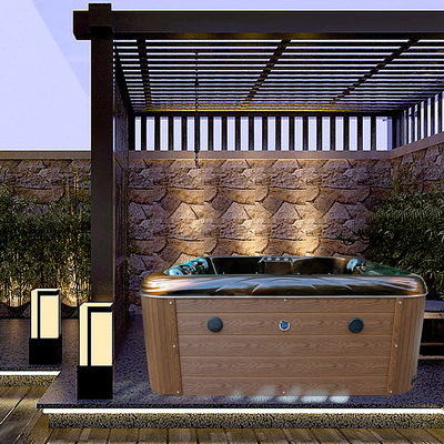 Jacuzzi ngoài trời Acrylic Massage Spa bồn tắm cho 4 người để thư giãn hydrotherapy