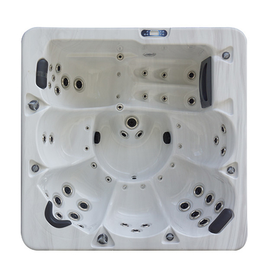 Spa giải trí cho 6 người Bồn tắm nước nóng ngoài trời có đèn Led dưới nước