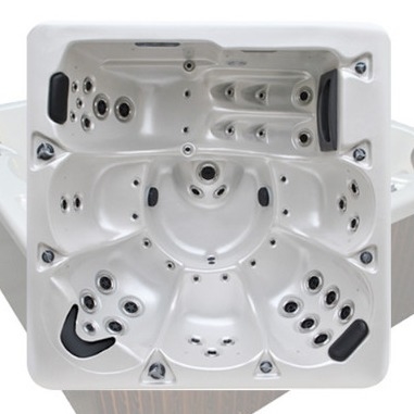 Spa giải trí cho 6 người Bồn tắm nước nóng ngoài trời có đèn Led dưới nước