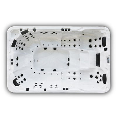 Hồ bơi acrylic sang trọng 10 người Bể bơi ngoài trời Bể bơi ngoài trời có đèn LED
