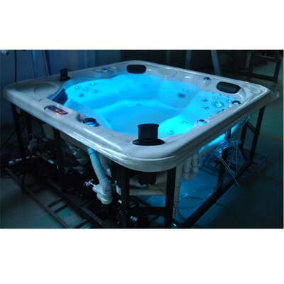 Biệt thự cho 6 người Bồn tắm massage Bồn tắm nước nóng Acrylic Spa với máy xông hơi