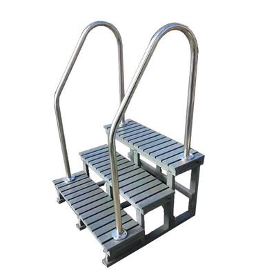 Bậc thang bồn tắm nước nóng ngoài trời Bồn tắm bậc cầu thang có tay vịn