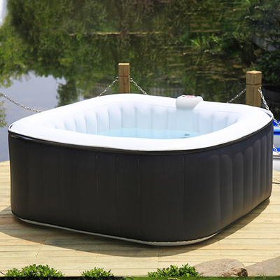 Bồn tắm nước nóng hiện đại dành cho 4 người trong vườn Bồn tắm spa bơm hơi ngoài trời