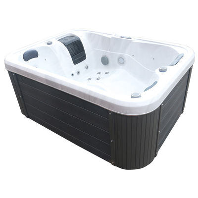 Bồn tắm nước nóng massage xoáy nước ngoài trời acrylic với đèn LED dưới nước