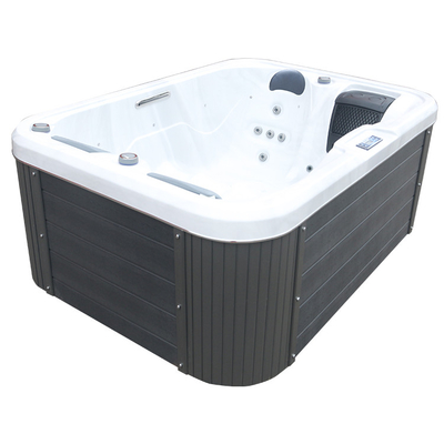Bồn tắm nước nóng massage xoáy nước ngoài trời acrylic với đèn LED dưới nước