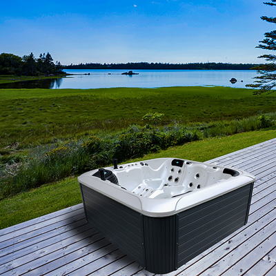 M-780D Bồn tắm nước nóng 5 người Acrylic Đá cẩm thạch trắng Balboa Hệ thống điều khiển Bồn tắm mát xa Xoáy nước