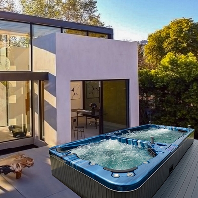 5,9 mét Mát xa thủy lực sang trọng Ngoài trời tắm bồn tắm nước nóng kết hợp spa