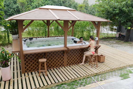 5.2 Mét Bể bơi vô tận Bể bơi ngoài trời Bể bơi nước nóng ngoài trời với 4 chỗ ngồi