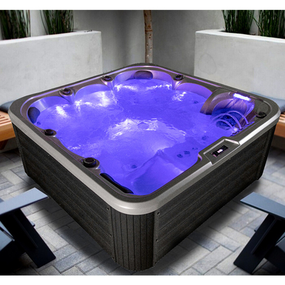 Thang nước nóng ngoài Acrylic Marble Spa trắng cho 6 người Độ bền cao