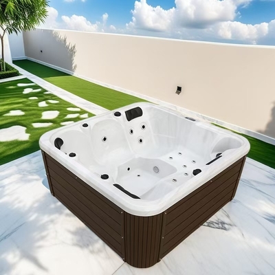 OEM Nhà máy spa 5 người massage Whirlpool Jacuzzi bồn tắm nước nóng ngoài với hệ thống làm sạch tự động
