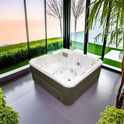 Acrylic Whirlpool Spa Tub 6 người Massage ngoài trời bồn tắm nước nóng cho bữa tiệc giải trí gia đình