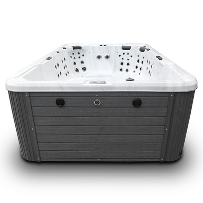 Bồn tắm spa balboa mát-xa acrylic ngoài trời 3500L Đá cẩm thạch trắng SAA